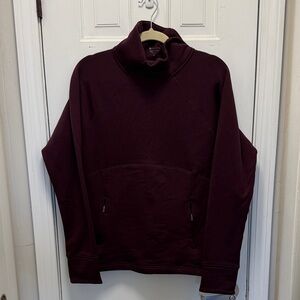 Athleta Women's Deep Burgundy Mock Neck Athletic Sweater